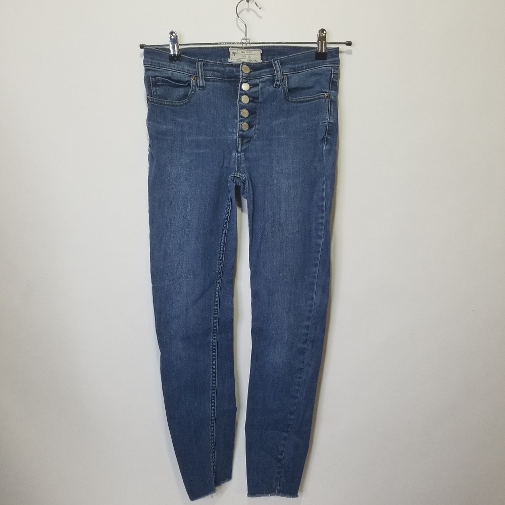 Free People High Waist Button Fly Jeans Size 27
